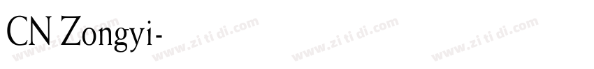 CN Zongyi字体转换